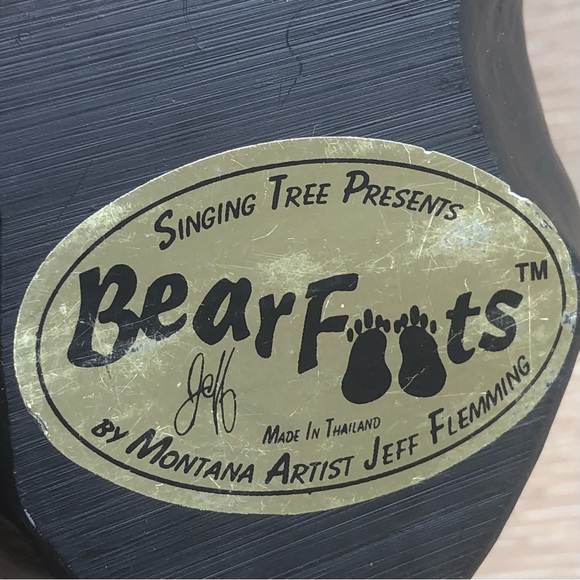 ⭐️Bearfoots⭐️Black Bear Candle Holder Jeff Flemming Montana Artist 6" Figurine - Picture 7 of 7